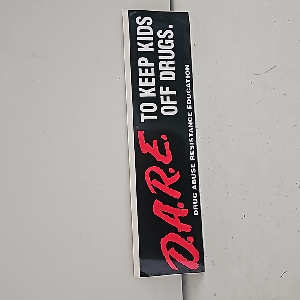 10/$25 vintage 90s d.a.r.e. bumper sticker